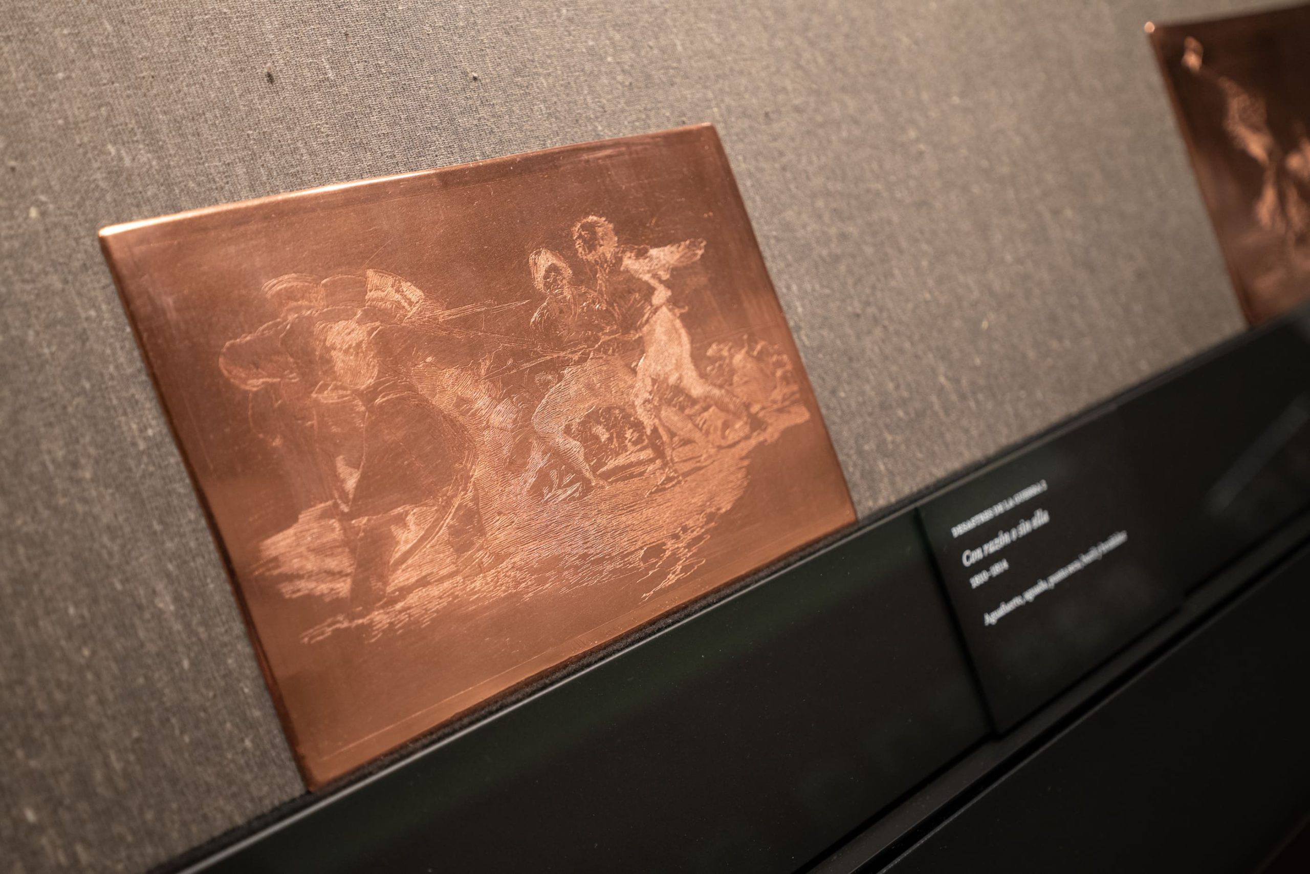 Plancha calcográfica en el Gabinete de Francisco Goya