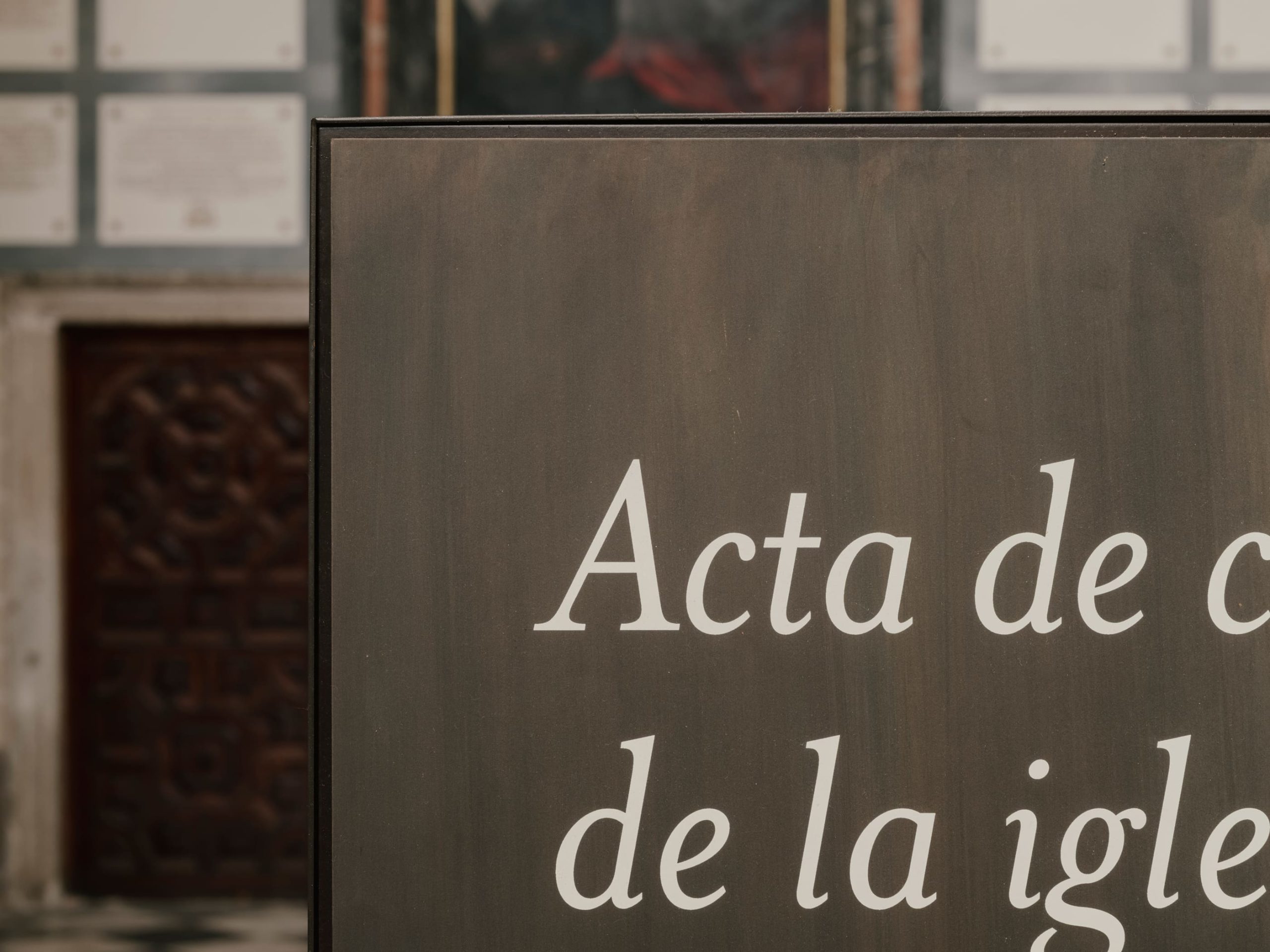 Detalle de cartela en la Catedral Primada de Toledo